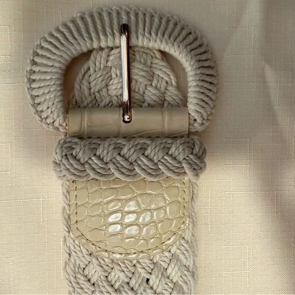 Lane Bryant Cream Braided Belt, Size 14/16 - Picture 2 of 3